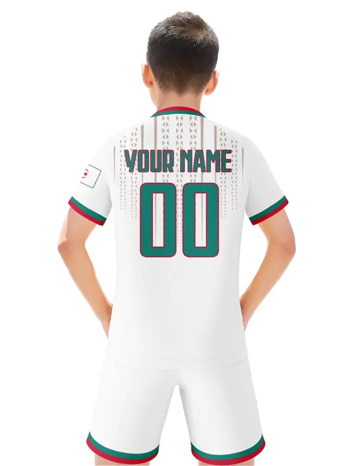 Ensemble de football personnalisé de l'Algérie avec nom et numéro, tenue d'entraînement respirante de l'équipe nationale pour enfants et jeunes occasions spéciales