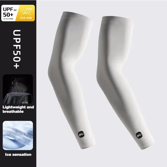 Manchons de bras de cyclisme en acrylique avec technologie de refroidissement par glace pour protection solaire et activité sportive en plein air