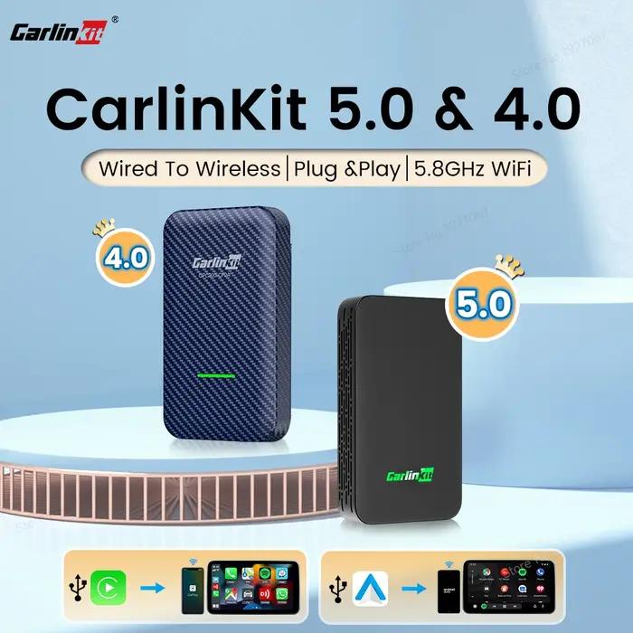 Adaptateur CarPlay sans fil CarlinKit 5.0 4.0 Dongle Android Auto Prise en charge multi-appareils Fi
