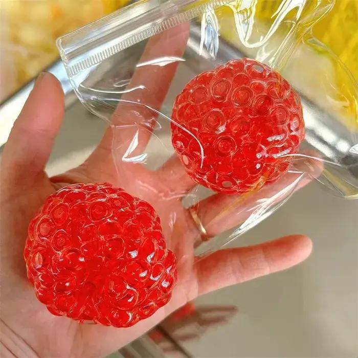 Balles Squishy en Perles de Glace - Jouet Anti-Stress Mochi Super Doux à Rebond Lent pour Soulager l'Anxiété et la Relax
