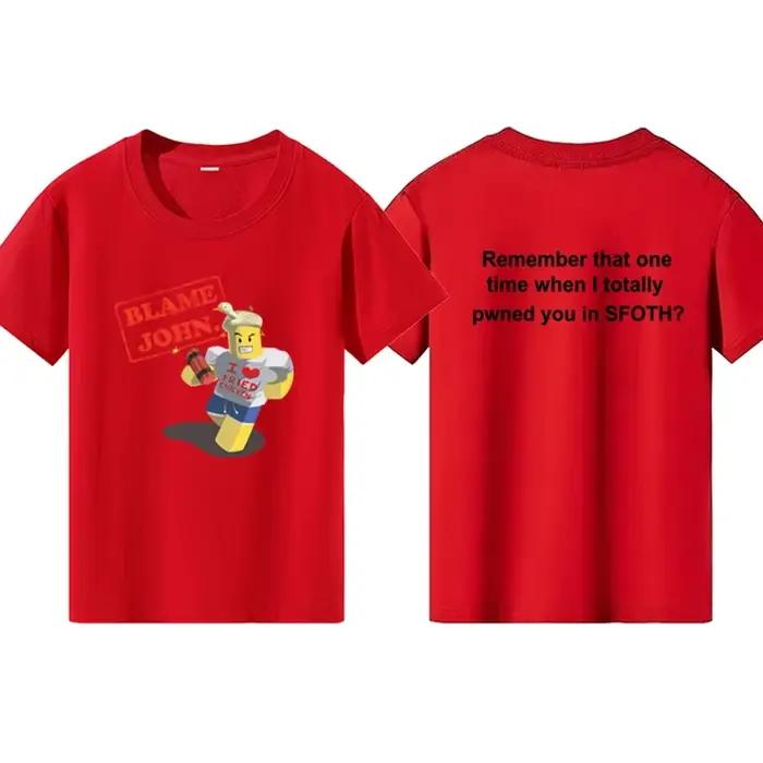 Blame John imprimé hauts pour adolescents T-shirt garçons filles été décontracté drôle mode col rond manches courtes enfants vêtements colorés