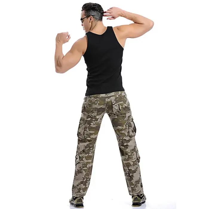 Pantalon cargo 2025 qualité supérieure pour homme - Coupe loose multi-poches coton tailles 28-40 jogger camouflage