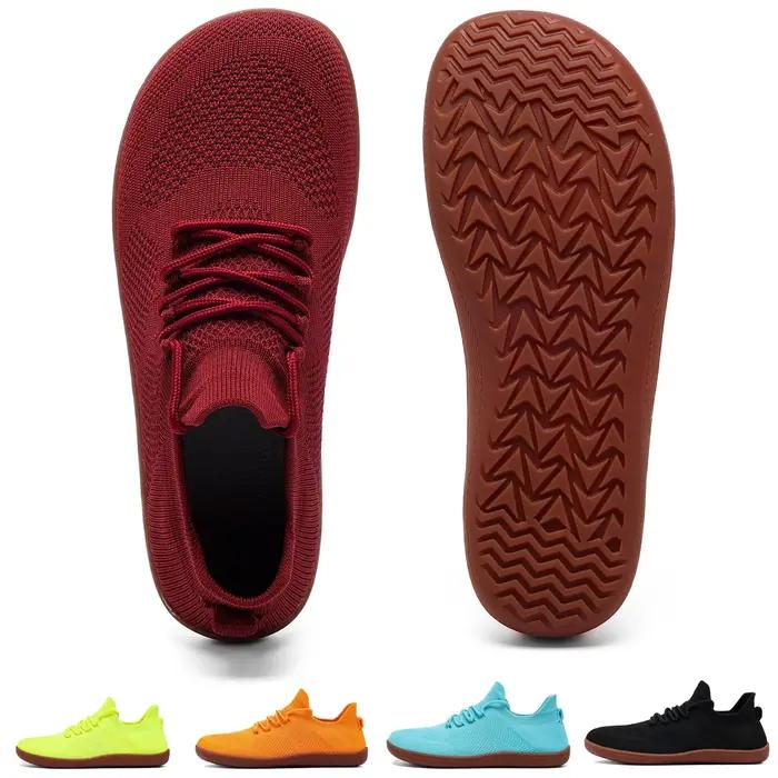 Chaussures pieds nus à bout large pour hommes et femmes, baskets de marche minimalistes | Semelle