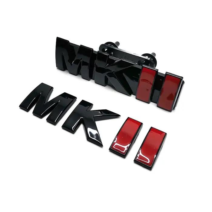 MKII – autocollants de voiture 3D, noir brillant, emblème de coffre, GOLF 2