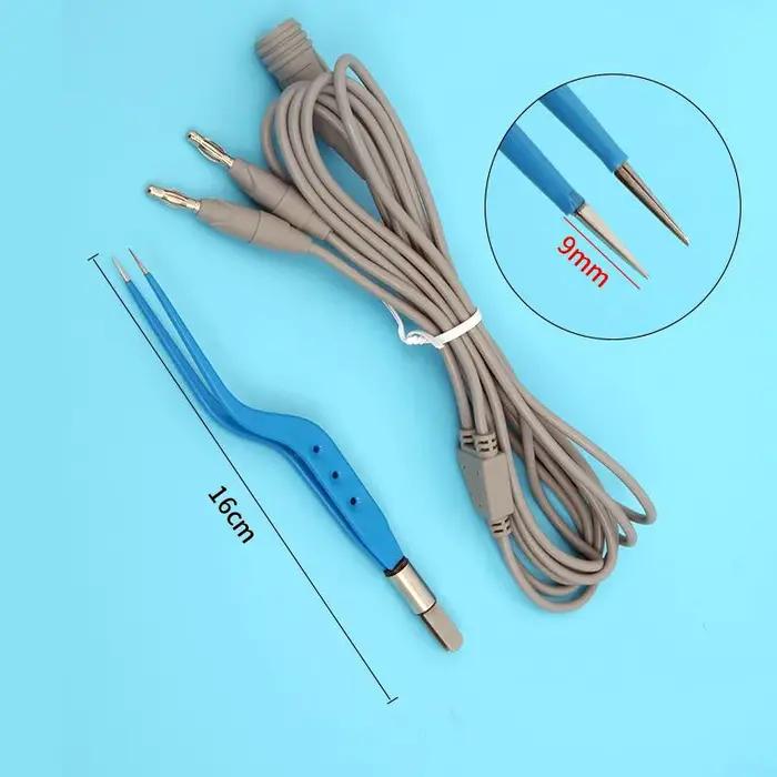 Pince de coagulation bipolaire électrochirurgicale haute fréquence autoclavable avec câble en Silico