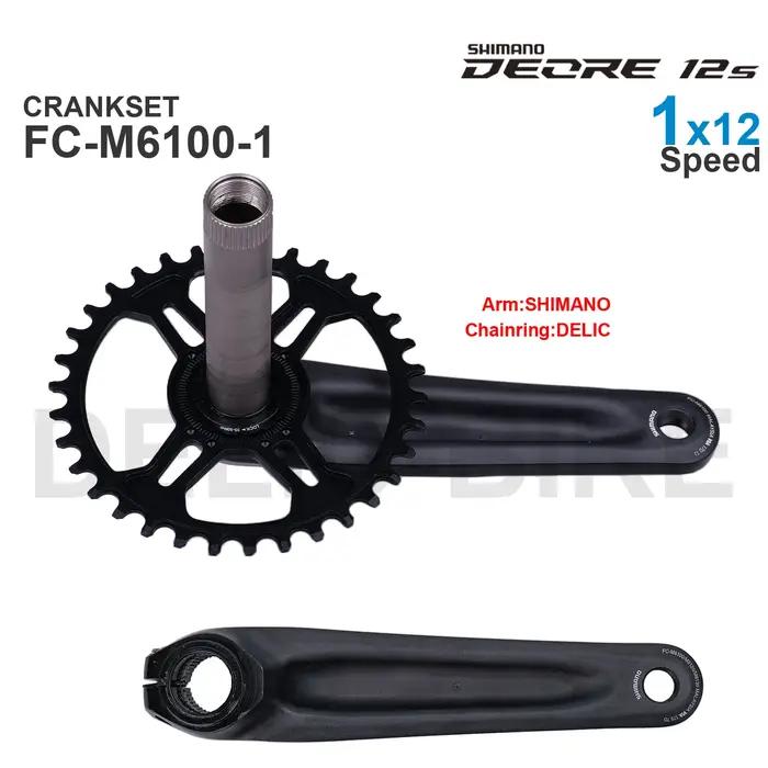 SHIMANO DEORE FC-M6100-1 FC-M6120-1 pédalier vtt avec plateau DELIC 32 34 36T 1x12 vitesses