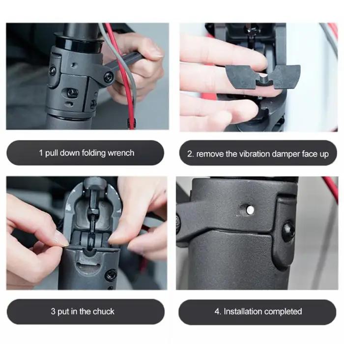 Pièce de Scooter électrique pour Xiaomi Mijia M365/accessoires, 3 pièces, pôle en caoutchouc, coussi