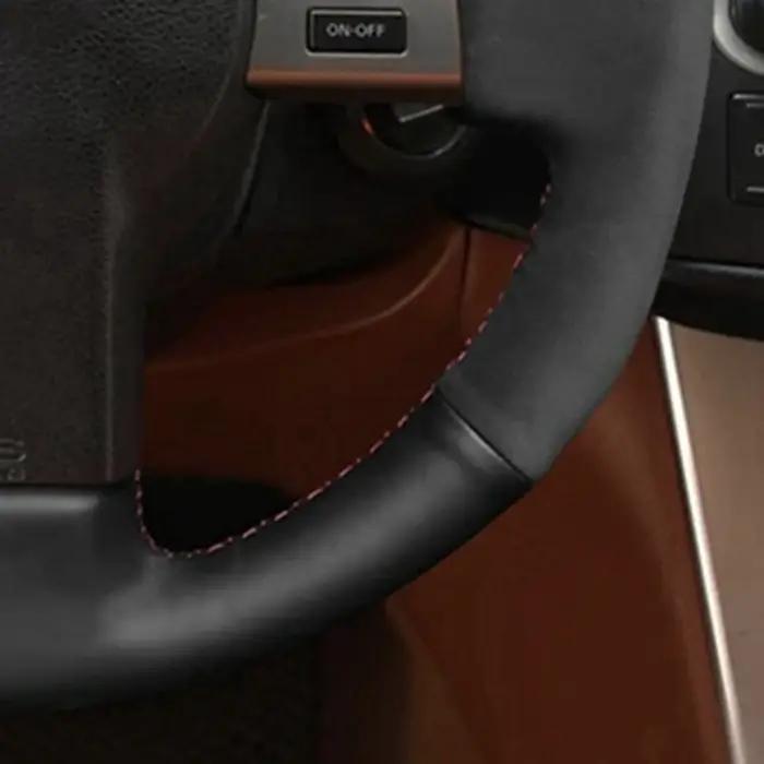 Juste de volant de voiture en cuir suédé noir tressé, accessoires de voiture, MF, Iti FX, FX45, Niss