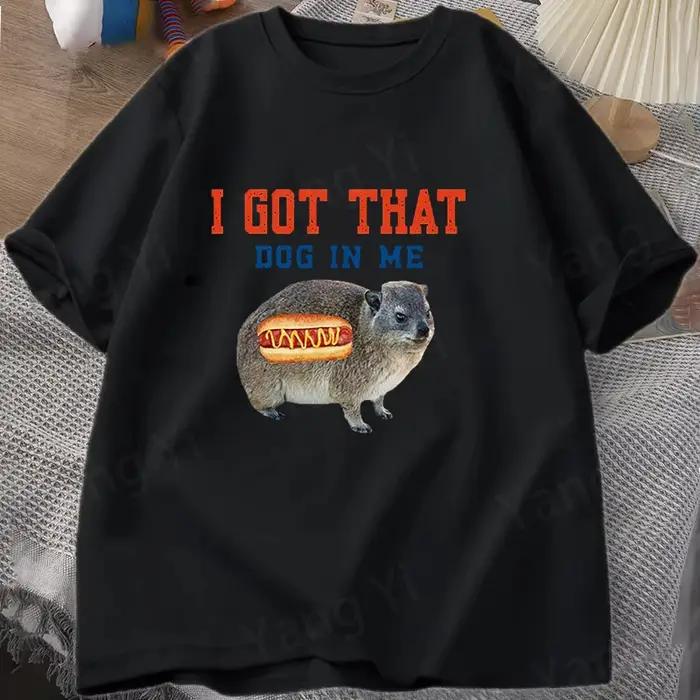 T-shirt drôle à imprimé pattes de lapin et hot-dog pour femmes et hommes, chemise décontractée d'été