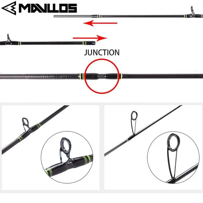 Mavllos DELICACY L.W 0.6-8g UL canne à pêche coulée canne à filer ultralégère en Fiber de carbone cr