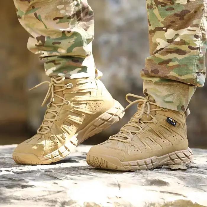 DulOutdoor-Bottes de saut militaires pour hommes, chaussures d'entraînement de l'armée, légères, abs