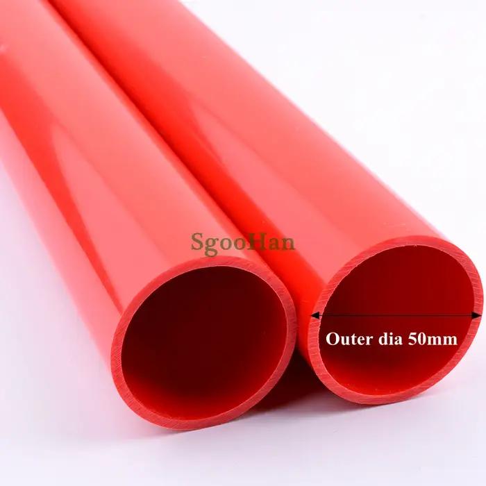 2 pièces OD 20~50mm Tuyau en PVC rouge Aquarium Réservoir de poissons Accessoires Système d'irrigati