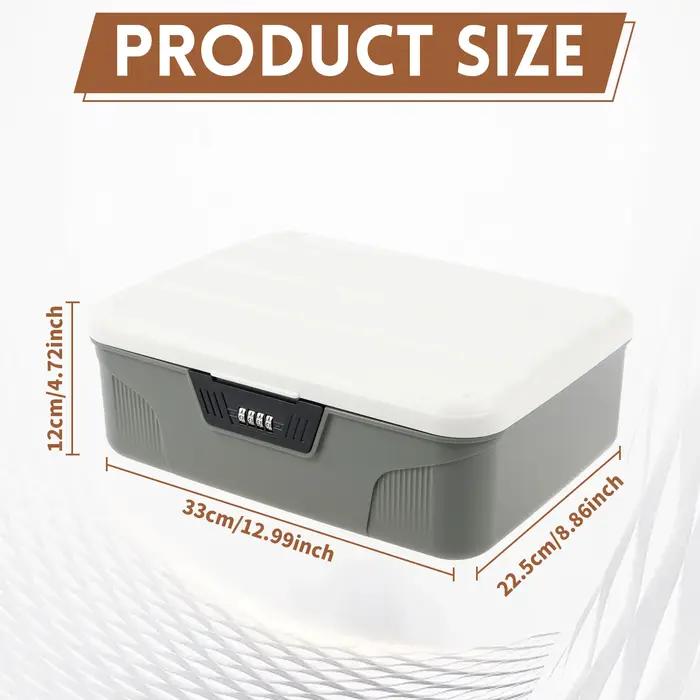 Boîte de rangement portable en plastique verrouillable avec serrure à code numérique