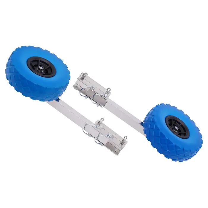 Jeu de roues de remorque de bateau gonflable