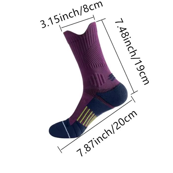 Chaussettes sport professionnelles chasse 5 paires haute élasticité semelle renforcée stabilité