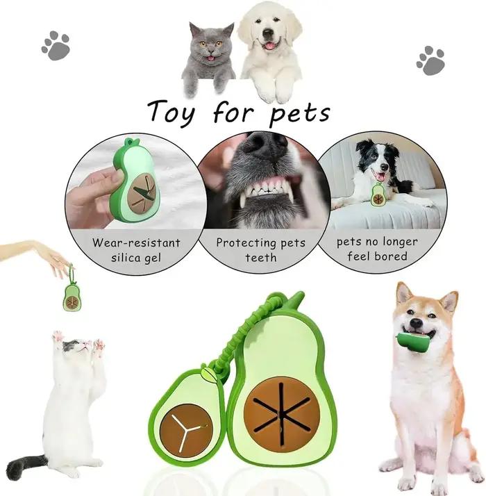 Distributeur de sacs poubelles pour chiens en forme d'avocat