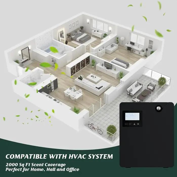 Diffuseur d'arôme d'huile essentielle intelligent Bluetooth et WiFi synchronisation diffuseur de par