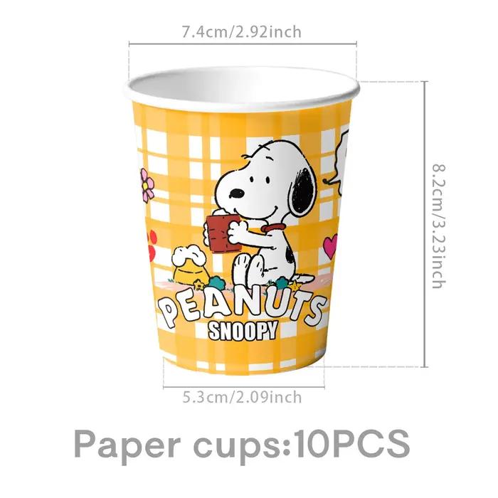 Décoration d'anniversaire Snoopyed en papier pour chien, vaisselle jetable, nappe, assiettes, tasses, serviettes, fournitures de fête pour enfants, occasions spéciales