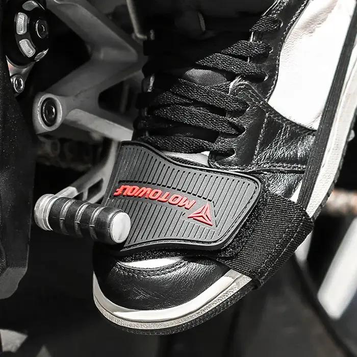 Couvre-chaussures de moto, coussinet de changement de vitesse, réglable et Durable, protecteur de bo