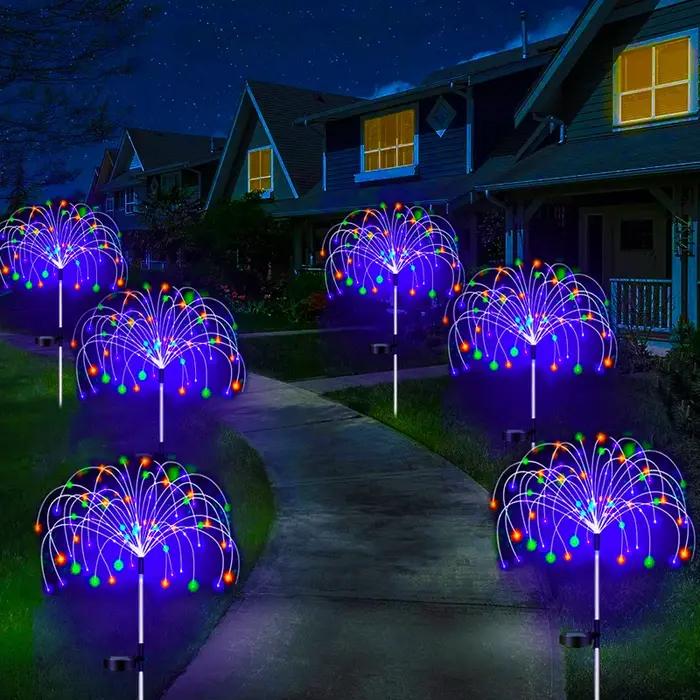 LED feu d'artifice solaire lampe extérieure jardin décor voie fée lumières étanche noël cour balcon