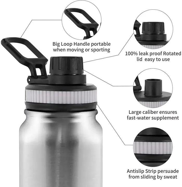Bouteille Thermos Portable 600/800/1000ML, tasse de voyage en acier inoxydable 304, flacon sous vide