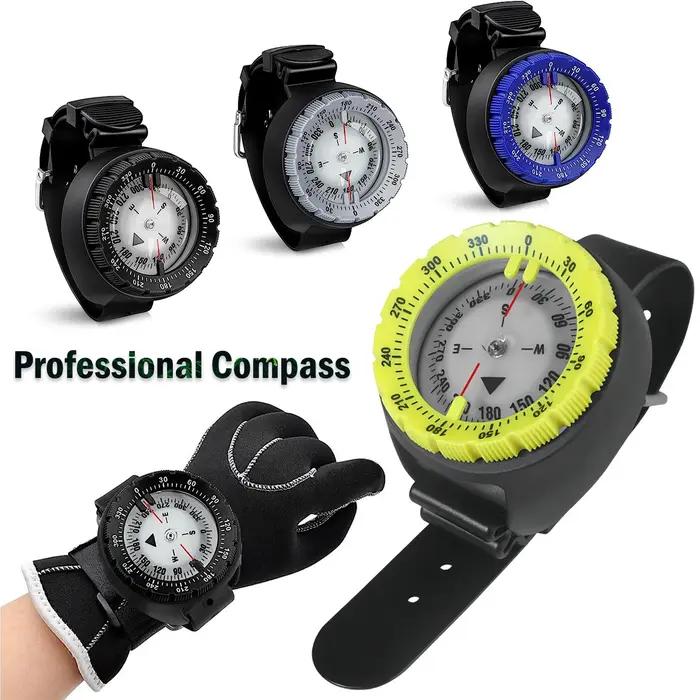 Boussole de plongée sous-marine numérique 50m, navigateur professionnel étanche, montre numérique lu