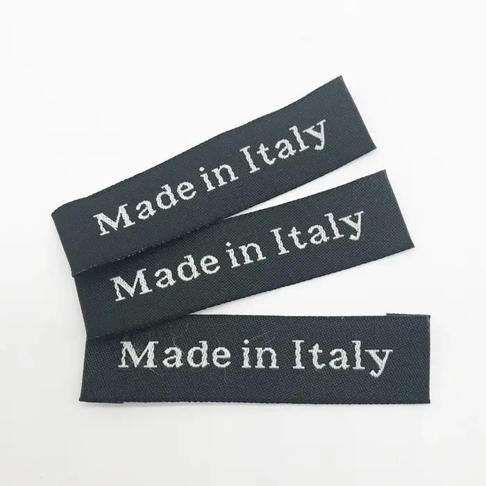 Étiquettes de vêtements fabriquées en italie, étiquette Zakka tissée à la main, à coudre personnalisées pour accessoires de travail manuel