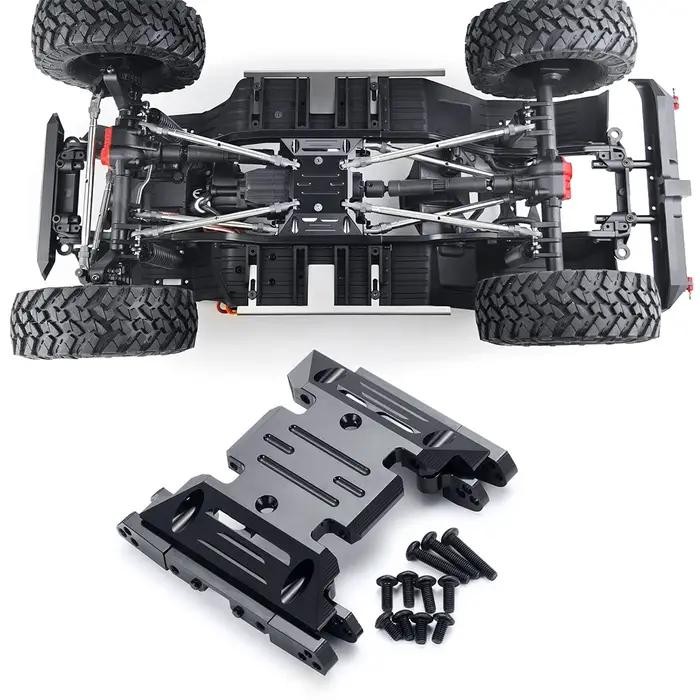 YEAHRUN – plaque de protection centrale de châssis métallique et Base d'installation de barre de traction à Code fixe pour 1/10 Axial SCX10 III AXI03007 AXI03006