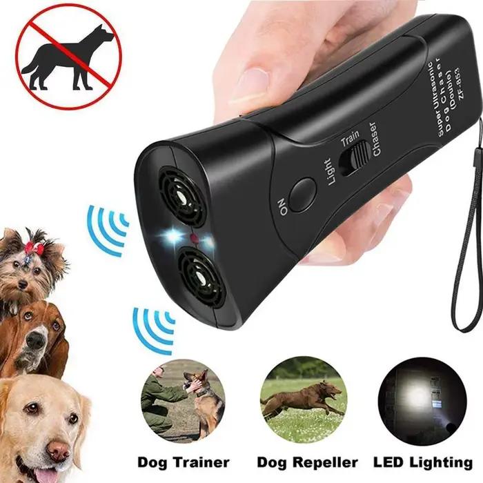 Répulsif ultrasonique pour chiens portable avec lanière et indicateur LED pour contrôler l'aboiement et l'entraînement en plein air et à la maison