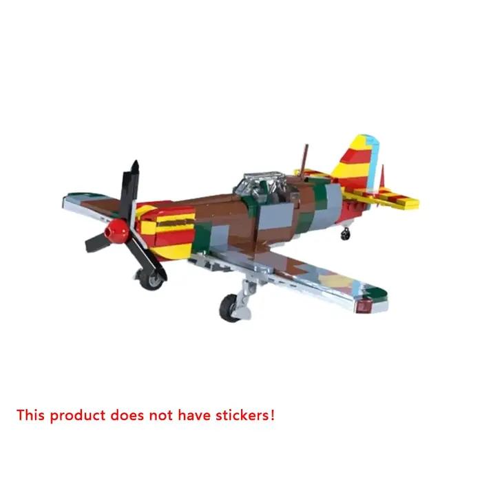 Modèle d'avion de chasse français D.520, briques de construction MOC, équipement de guerre, technolo