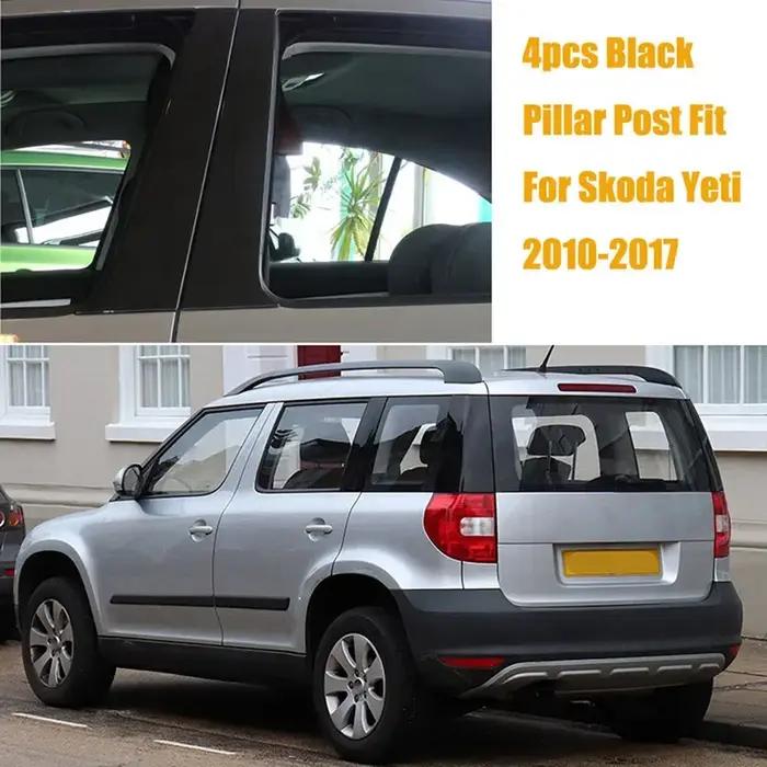 Autocollant de décoration noir brillant adapté à Skoda Yeti 2010 2011 2012 2013 2014 2015 2016