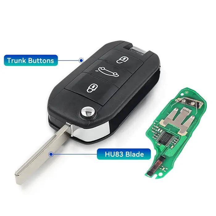 EllYYOU 434MHz SK FHELLA ID46-pcf7941 Voiture Clé À Distance pour KIT 208 2008 301 308 5008 Hella VA2 Lame HU83