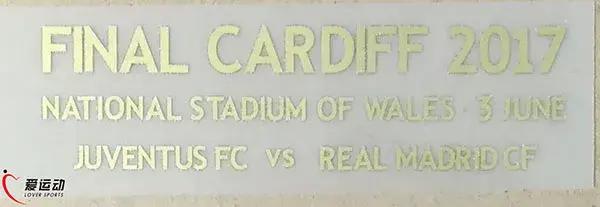 Patch Final Cardiff 2017 UCL Détails du Match Madrid vs Juve en Plastique Antique pour Collectionneurs Occasions Spéciales