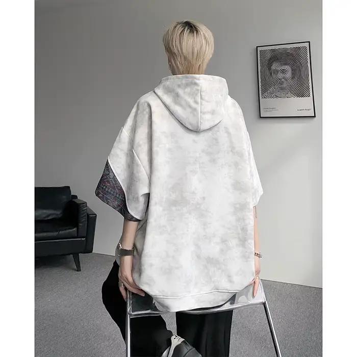 Hoodie surdimensionné style ethnique rétro tie-dye Hip Hop pour homme