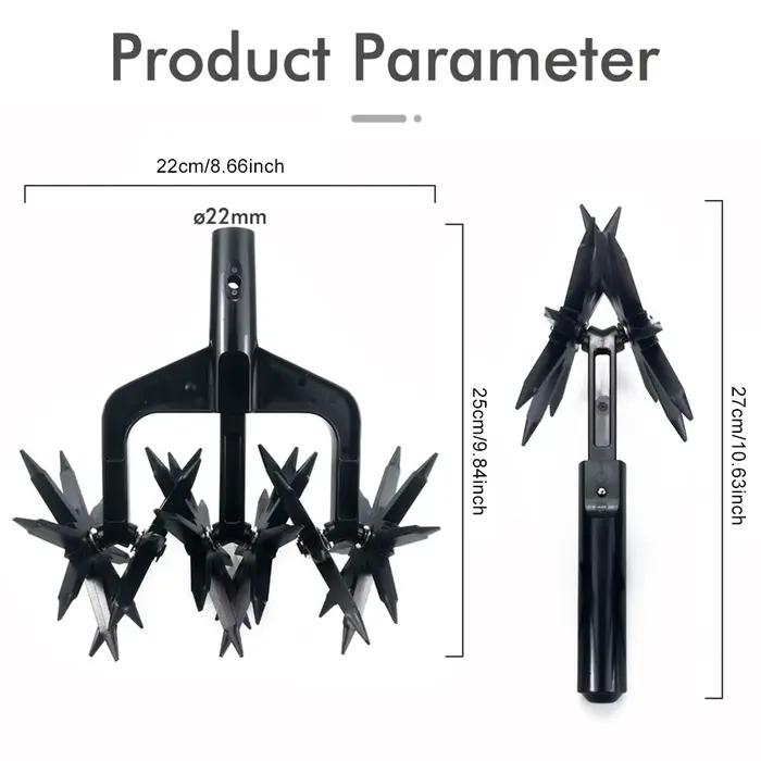 Aérateur de jardin 2-en-1, motoculteur rotatif, outil de travail du sol pour pelouse et jardin