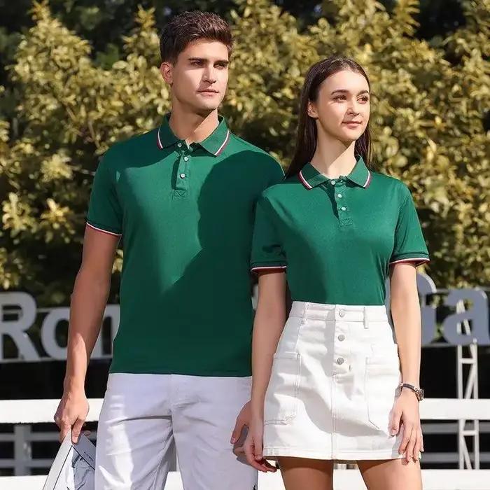 Chemises polo pour hommes avec logo personnalisé, col rabattable, manches courtes, respirantes, uniformes de travail, t-shirts décontractés, vêtements en gros