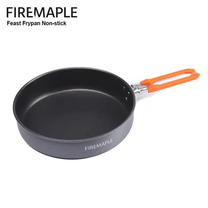 Poêle de randonnée légère 262g en érable de feu, antiadhésive 0.9L pour camping et plein air