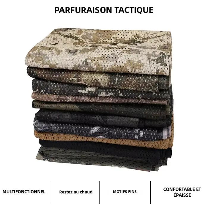 Foulard camouflage mixte coton-polyester pour chasse et tir sportif - Accessoire outdoor respirant et polyvalent
