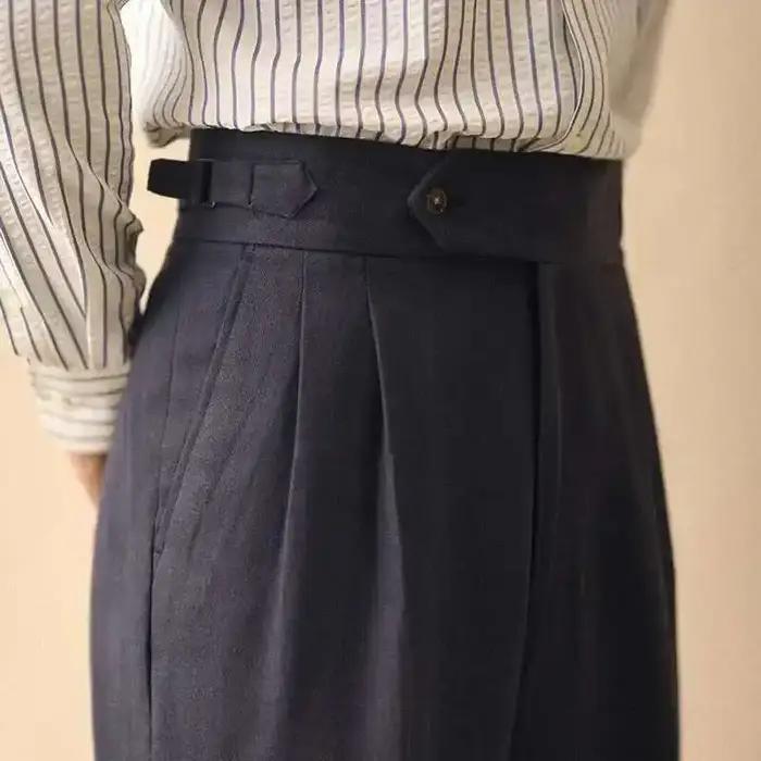 Pantalon droit en lin pour homme