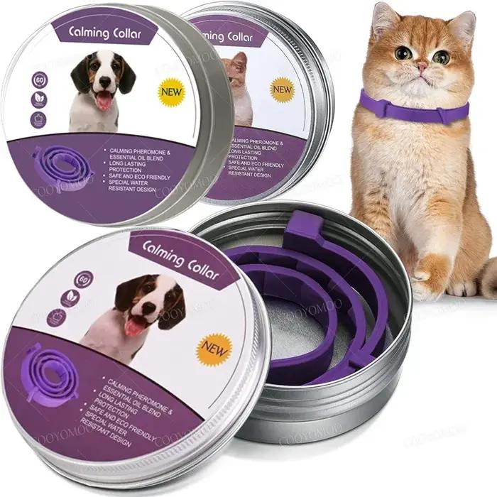 Collier Apaisant en Gel de Silice pour Animaux de Compagnie Réglable et Confortable Pour Chiot, Chaton, Grand Chien Occasions Spéciales