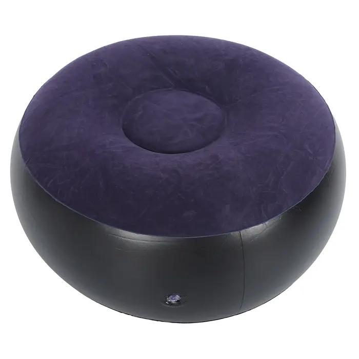 Chaise de camping gonflable portable avec repose-pieds, tabouret de flocage, extérieur, maison, bure