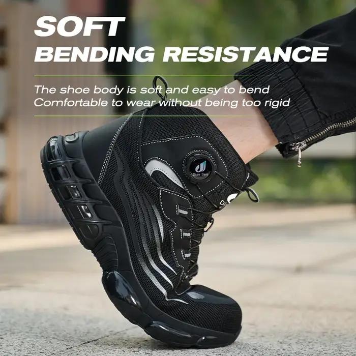 Chaussures de sécurité pour hommes baskets anti-ecrasement embout acier anti-perforation pour chantier construction atelier usine