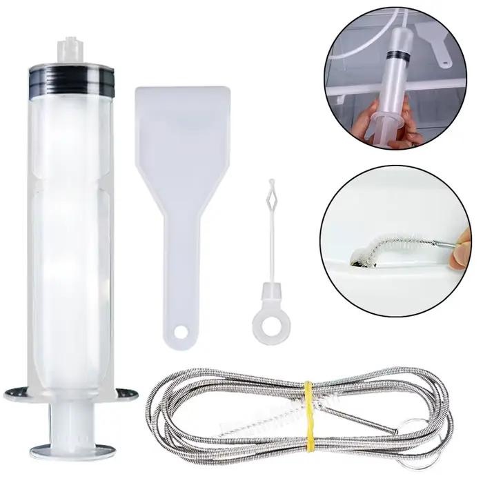Dissolvant de bouchons de trou de vidange de réfrigérateur, outils de nettoyage de drague, brosse de