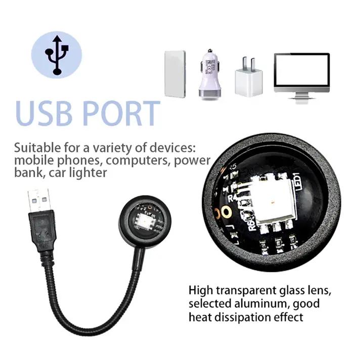 USB LED coucher de soleil lampe veilleuse projecteur photographie mur atmosphère néons pour décorati