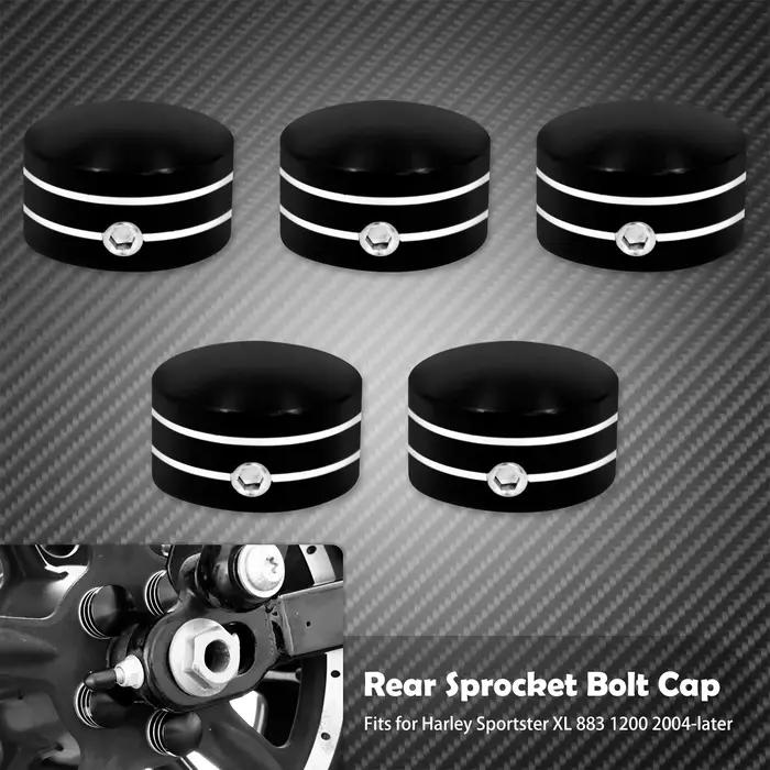 Kit de couvercle de capuchon de boulon plat de pignon arrière de moto pour Harley Touring Road King Sportster XL883 2014