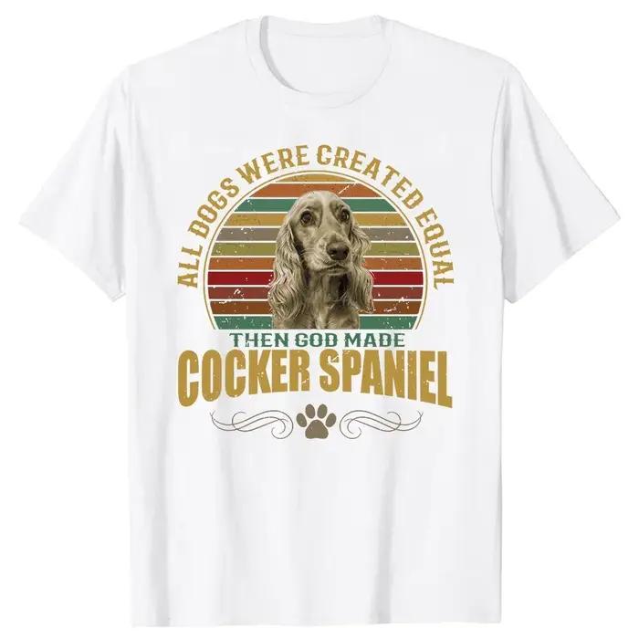 Coloré Splash Art Cocker épagneul chien t-shirt graphique t-shirts hommes vêtements