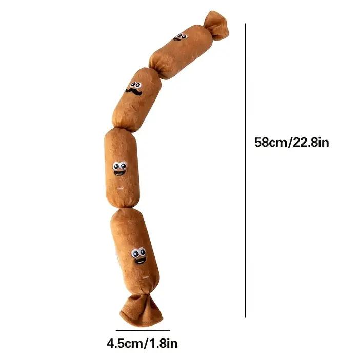 Jouet pour chien en peluche en forme de saucisse