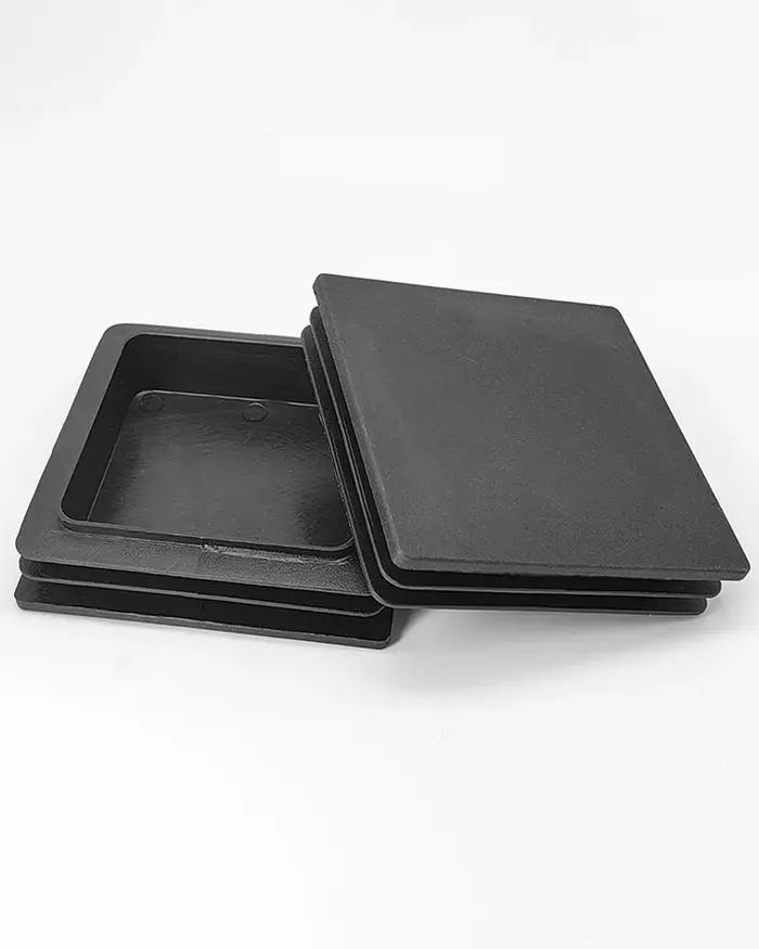 Bouchon carré en plastique noir/blanc 100x100mm, pied de Table et de chaise pour meubles, bouchon de