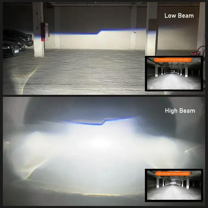 Projecteur led pour moto, véhicule électrique, lentille de pavage, faisceau haut et bas, lampe front