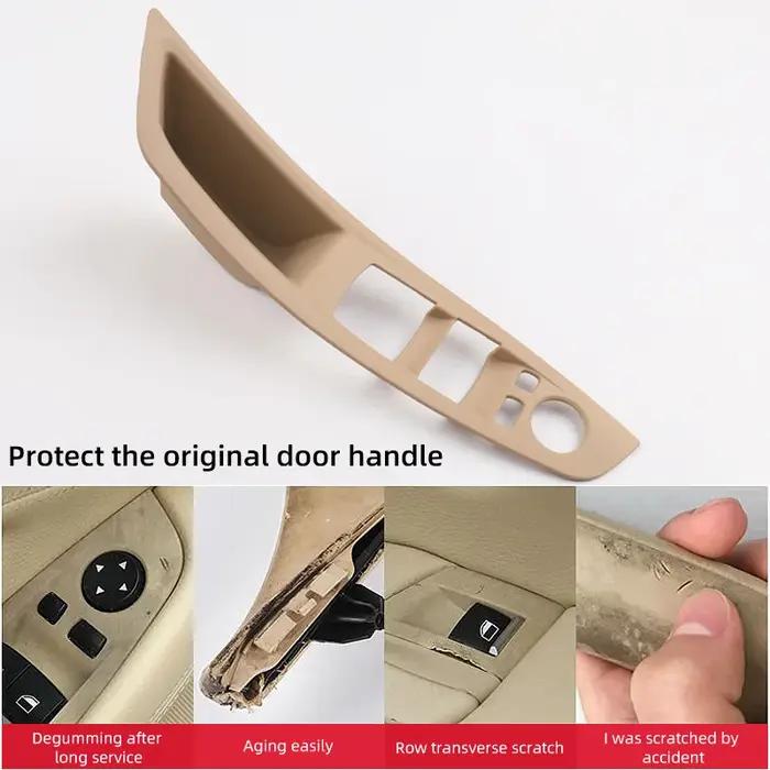 Pour BMW 2011-2017 5 séries F10 F18 F11 poignée de porte de voiture panneau protecteur tirer revêtem